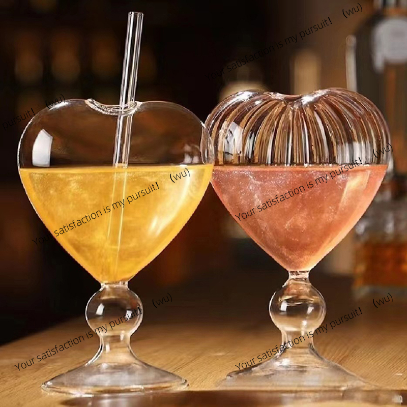 Coffee Tea Love - Heart Love Shaped Glass Mug Couple