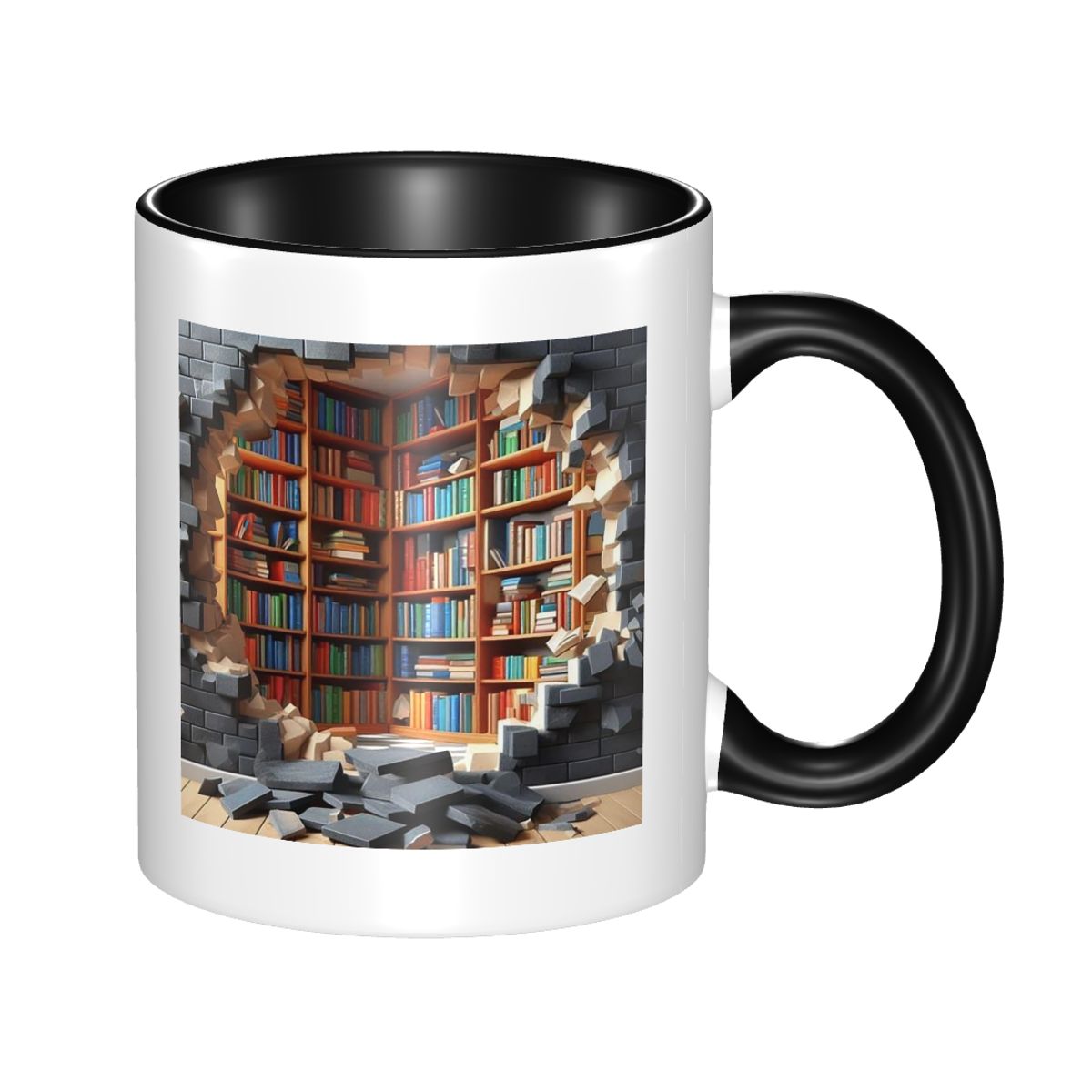 Coffee Tea Library - Bookshelf Creative Space Design Library Shelf