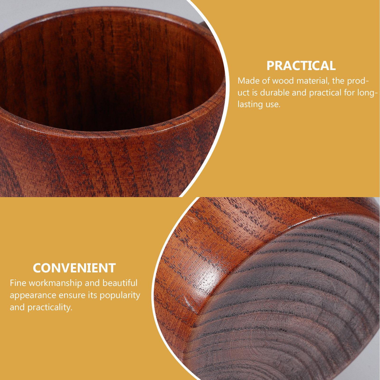 Coffee Tea Shop - Wooden Beer Coffee Mug Water Cup