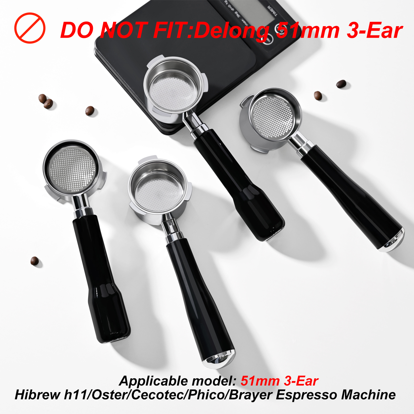 Coffee And Tea Filter - 51mm Coffee Bottomless Portafilter With Filter