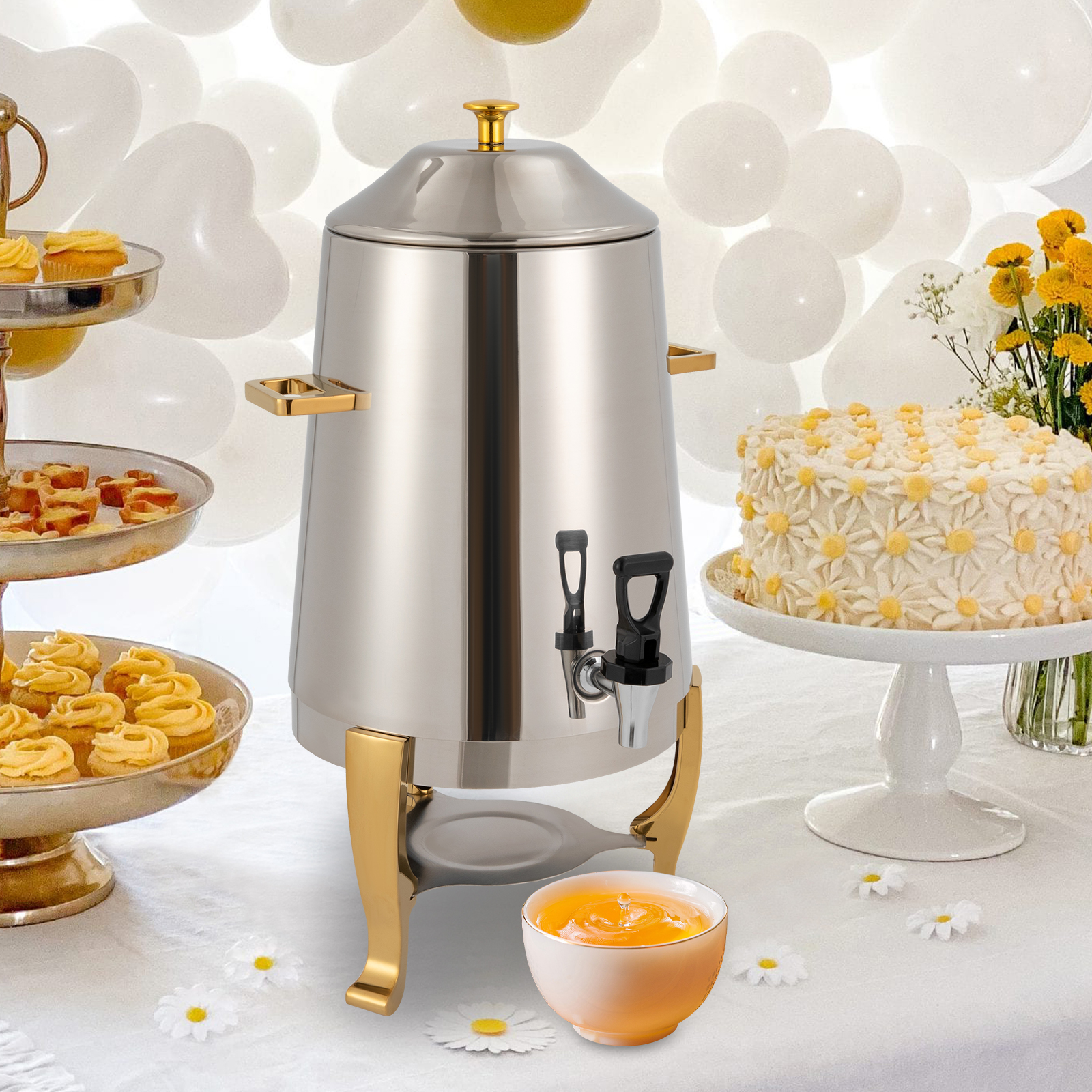 3.4 Gallon Stainless Steel Hot - Coffee Tea Urn reseña y precio