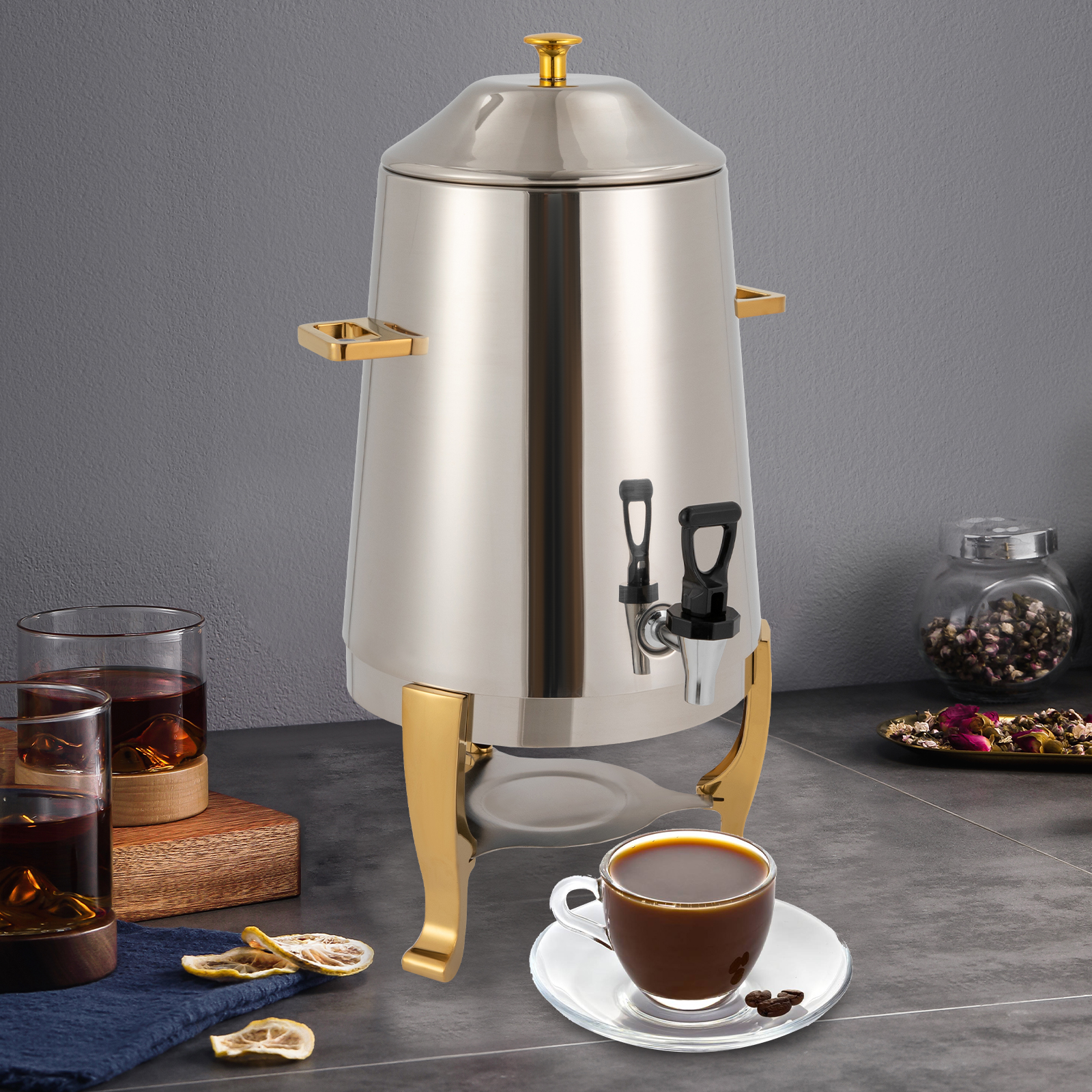 3.4 Gallon Stainless Steel Hot - Coffee Tea Urn reseña y precio