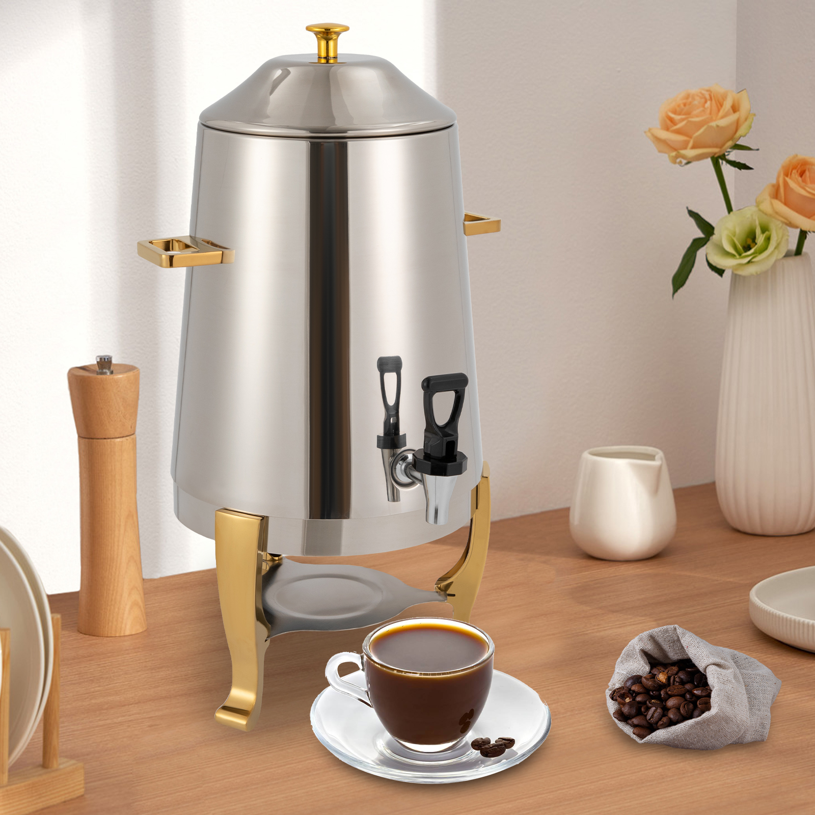 3.4 Gallon Stainless Steel Hot - Coffee Tea Urn reseña y precio