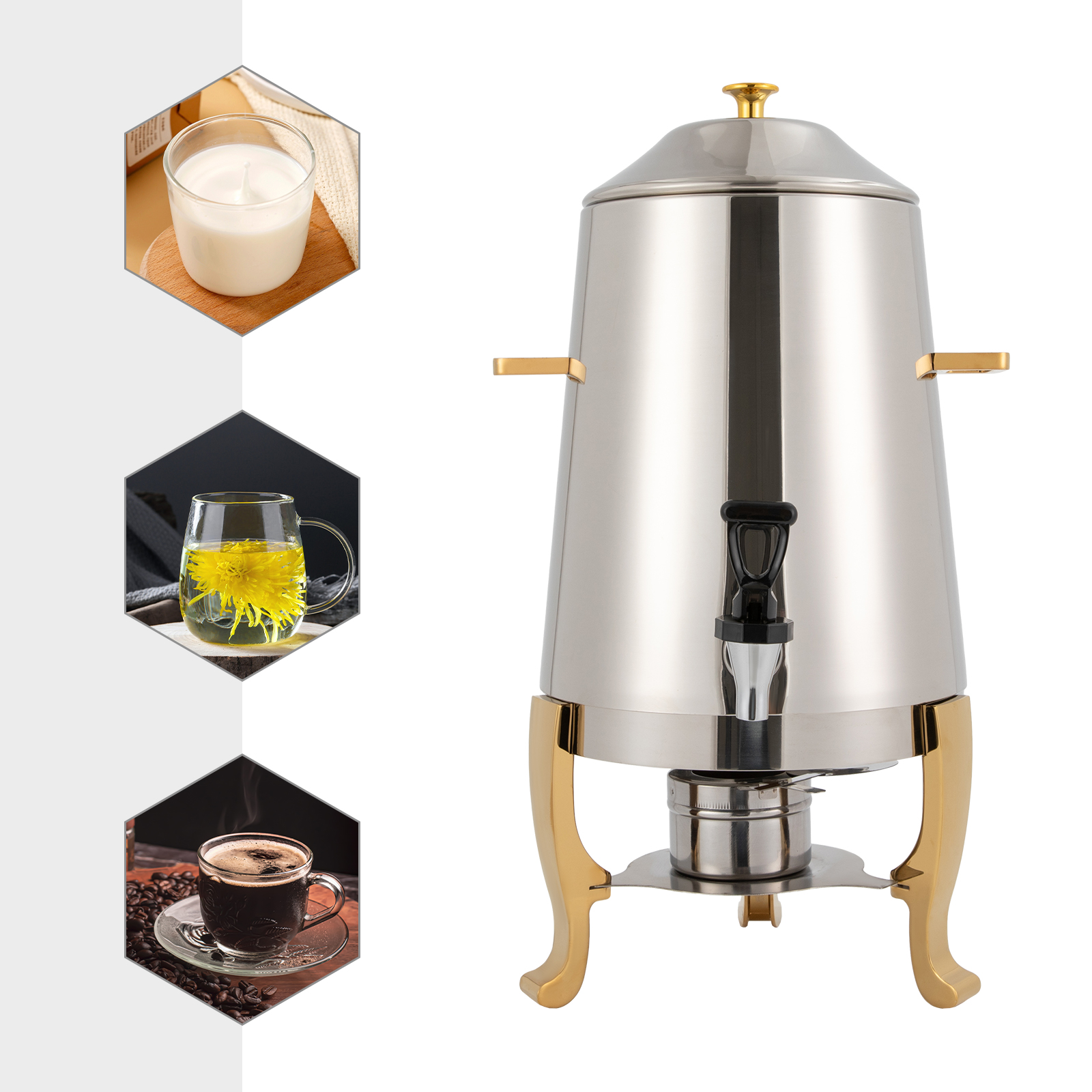 3.4 Gallon Stainless Steel Hot - Coffee Tea Urn reseña y precio