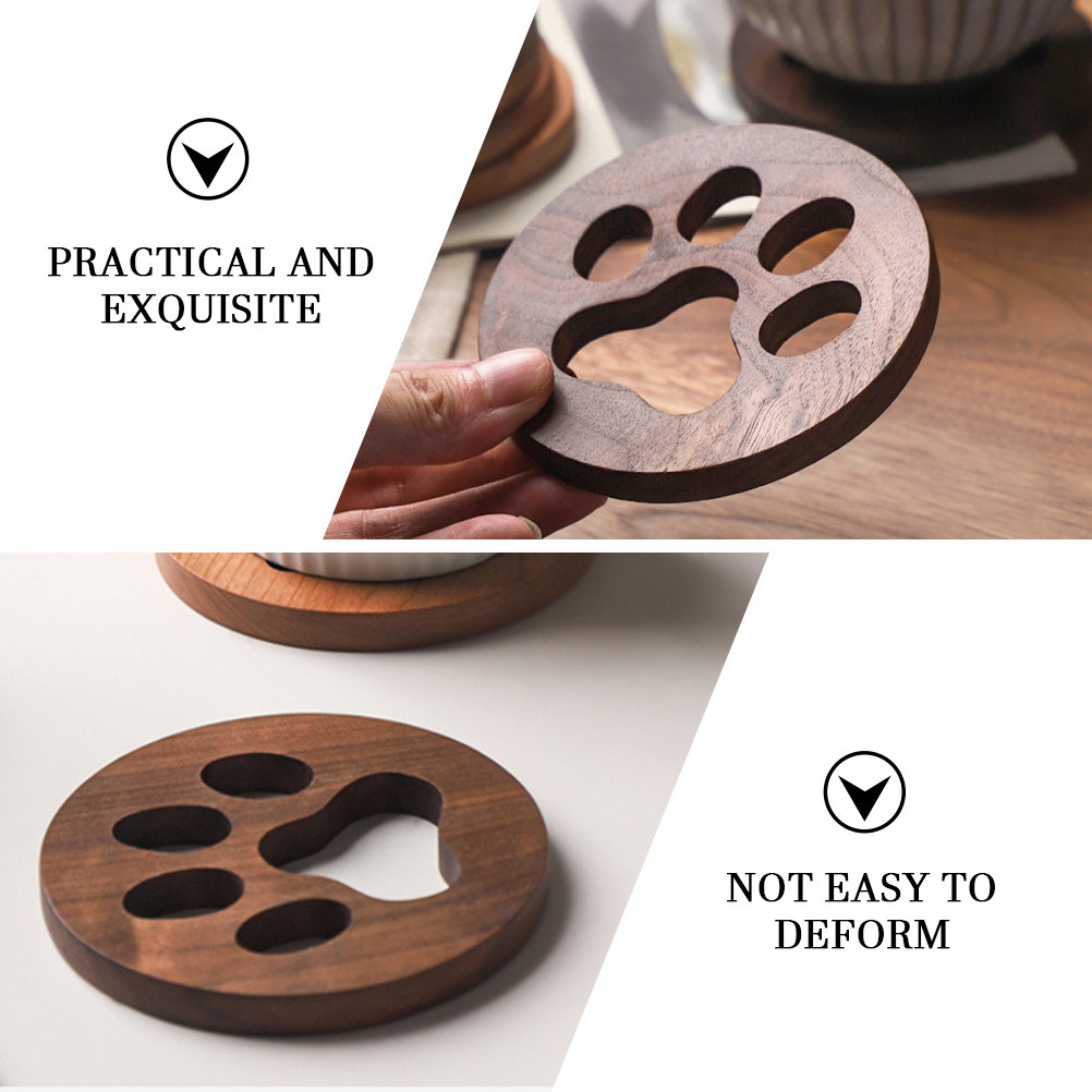 Wooden Cup Coaster Tea Mat Wea - Coffee Tea Shop reseña y precio