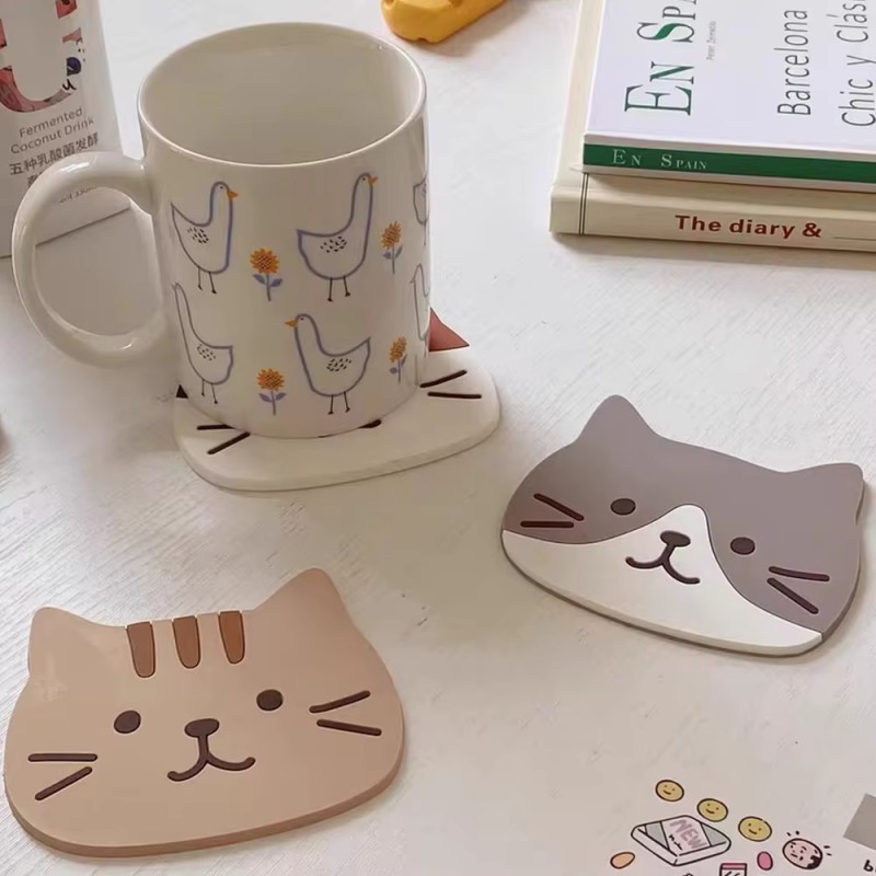 Lovely Cat Design Cup Coaster  - Coffee Tea Love reseña y precio
