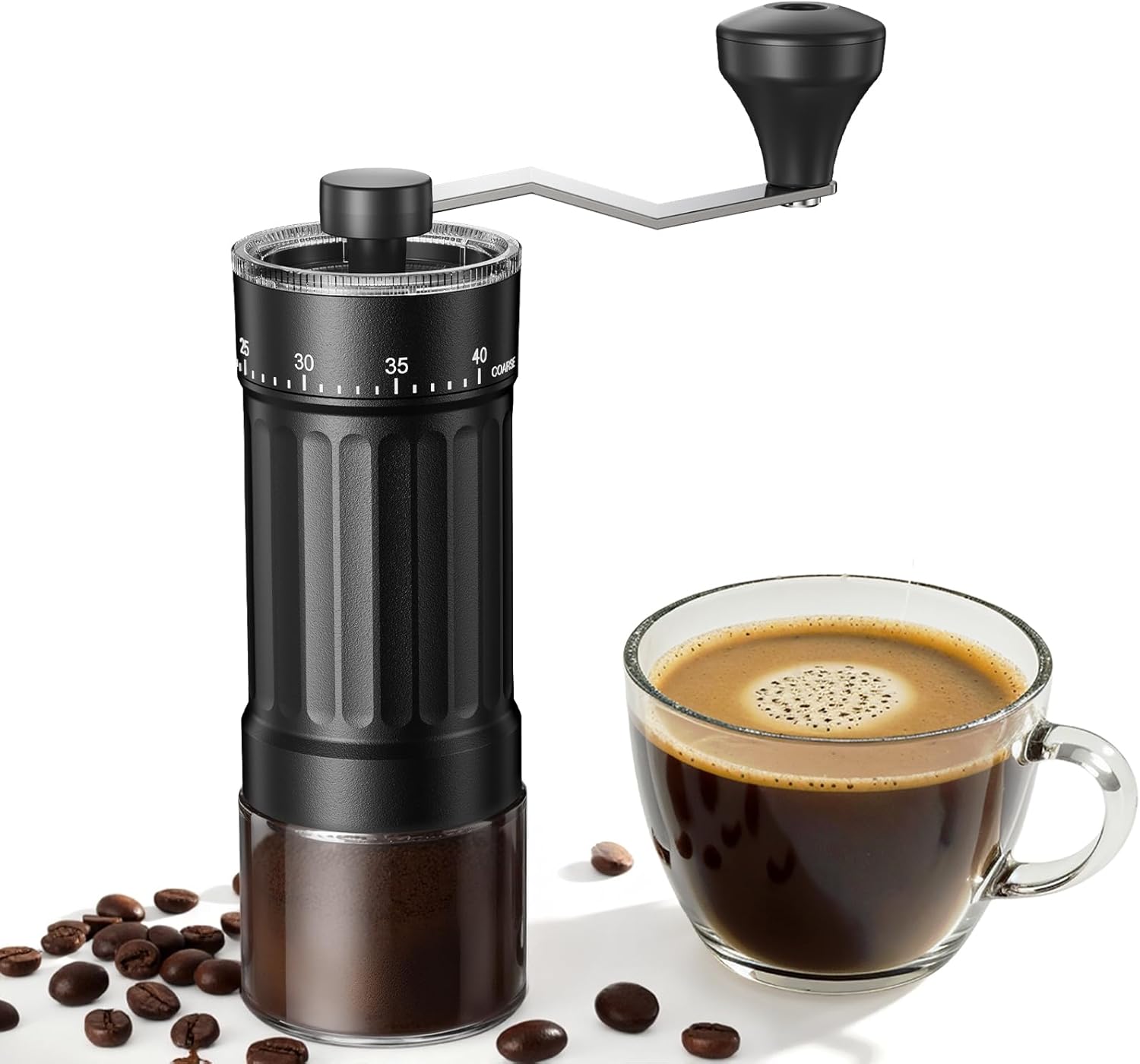 Mini Manual Coffee Grinder wit - Burr Hand Grinder reseña y precio