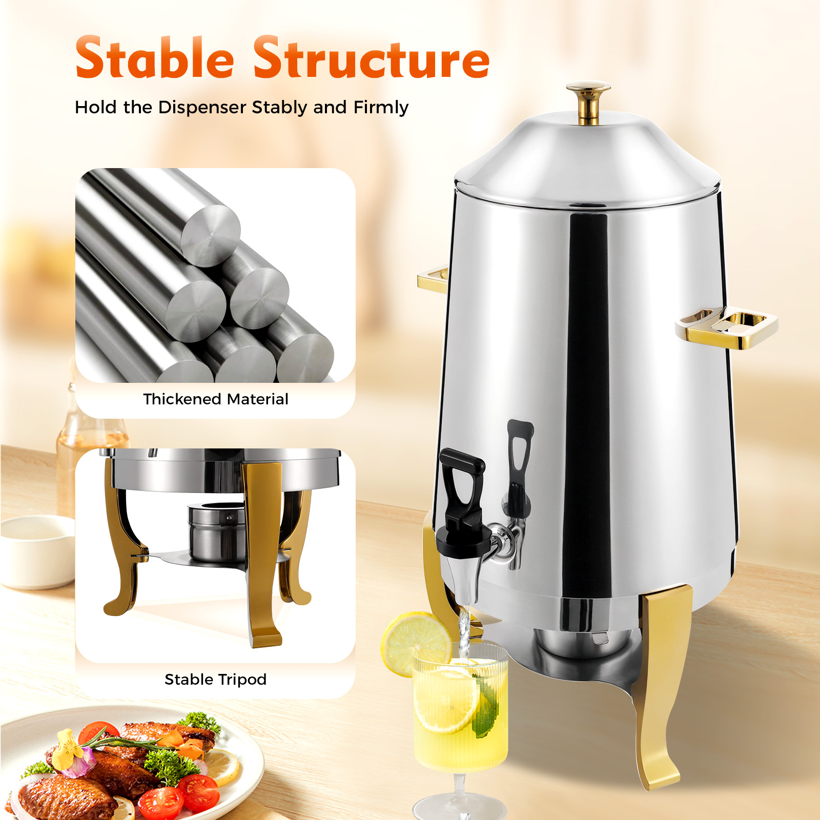 13L Large Capacity Stainless S - Coffee Tea Urn reseña y precio