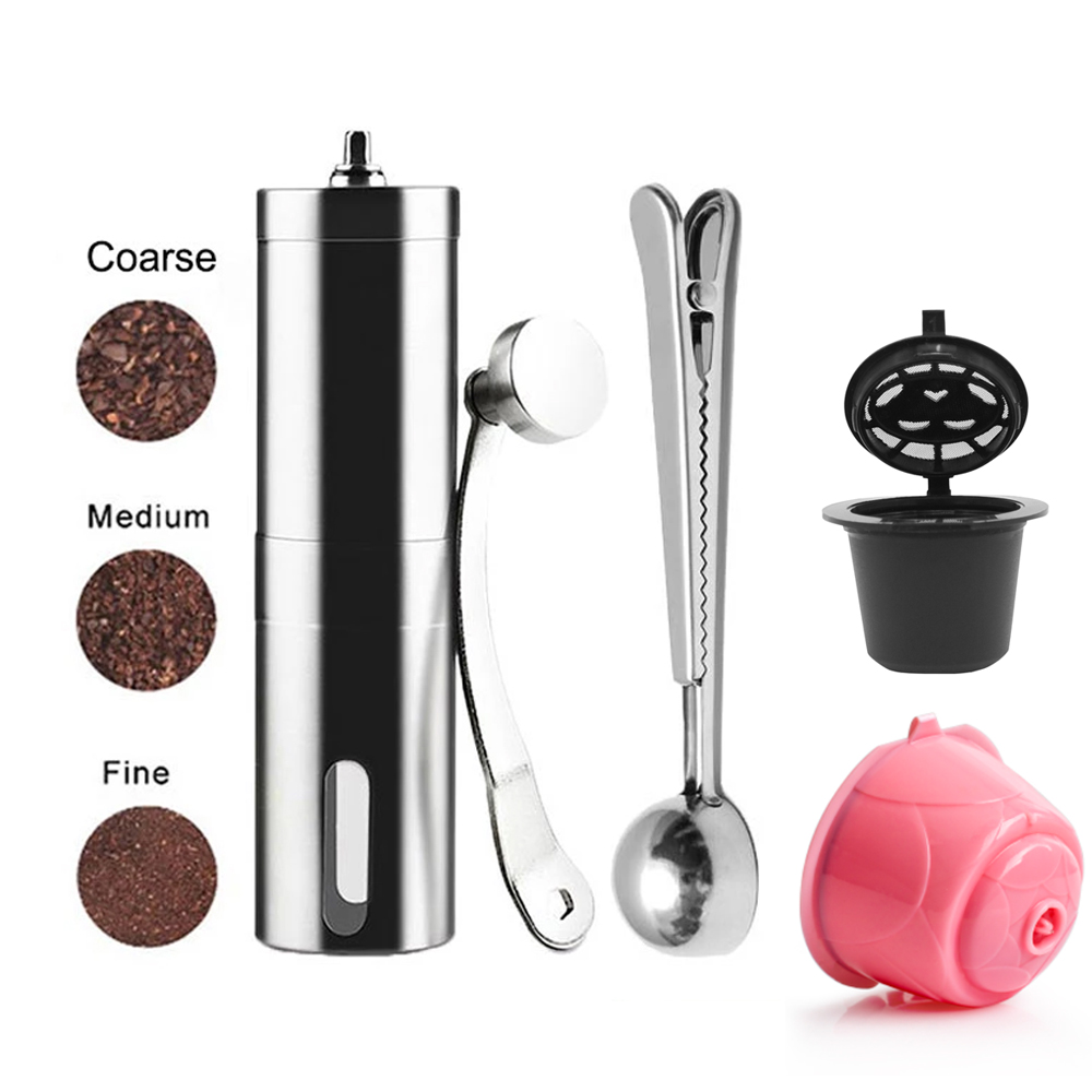 Mini Coffee Grinder Stainless  - Burr Hand Grinder reseña y precio