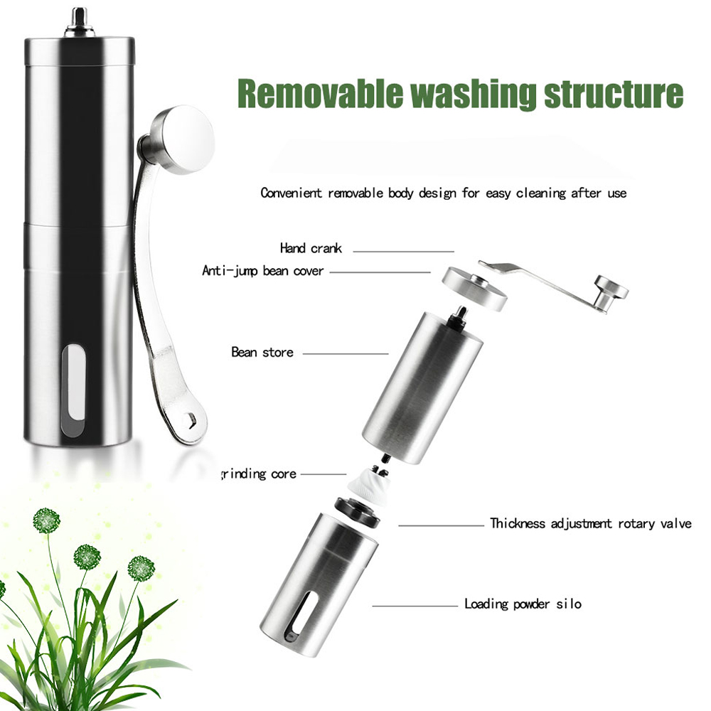 Mini Coffee Grinder Stainless  - Burr Hand Grinder reseña y precio