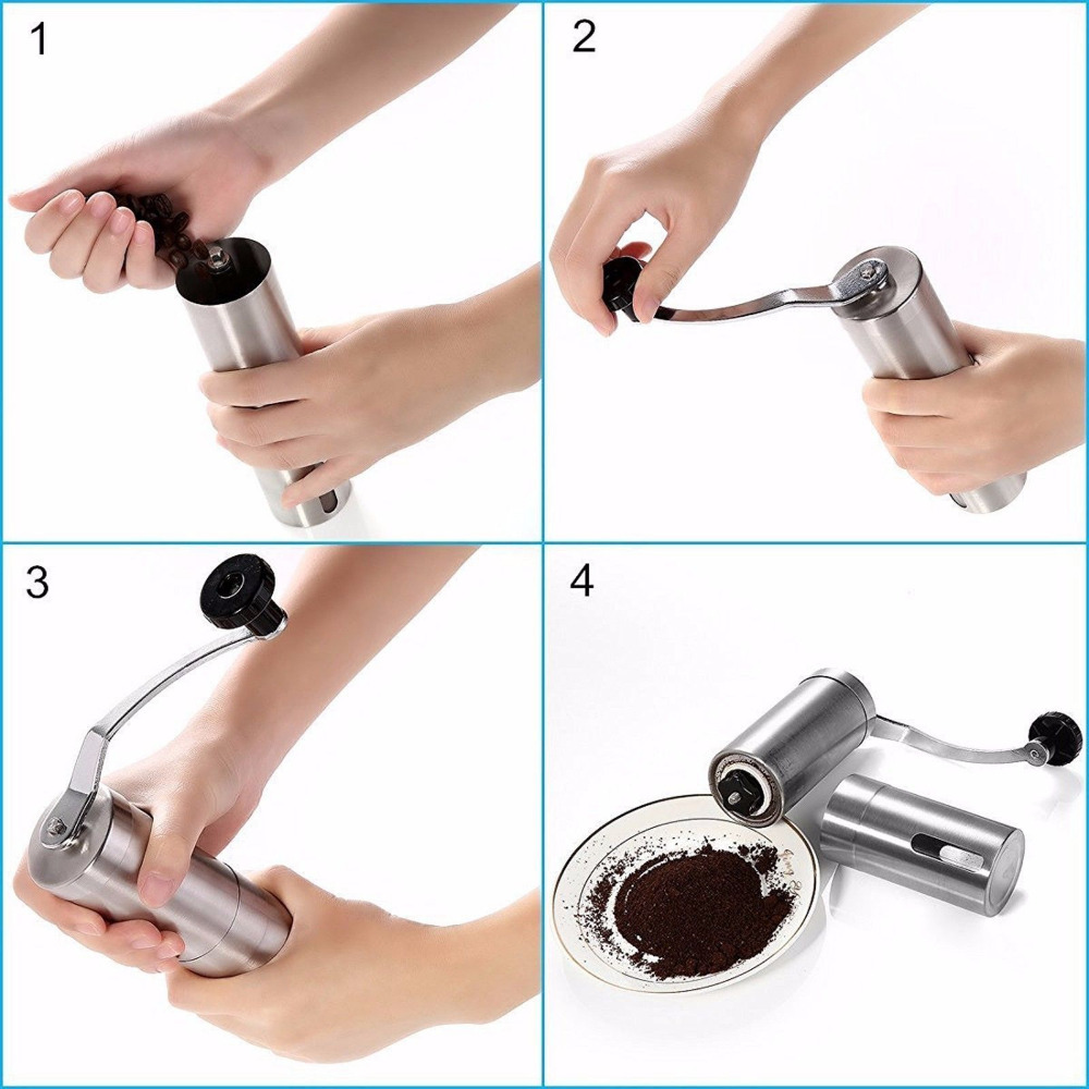 Mini Coffee Grinder Stainless  - Burr Hand Grinder reseña y precio