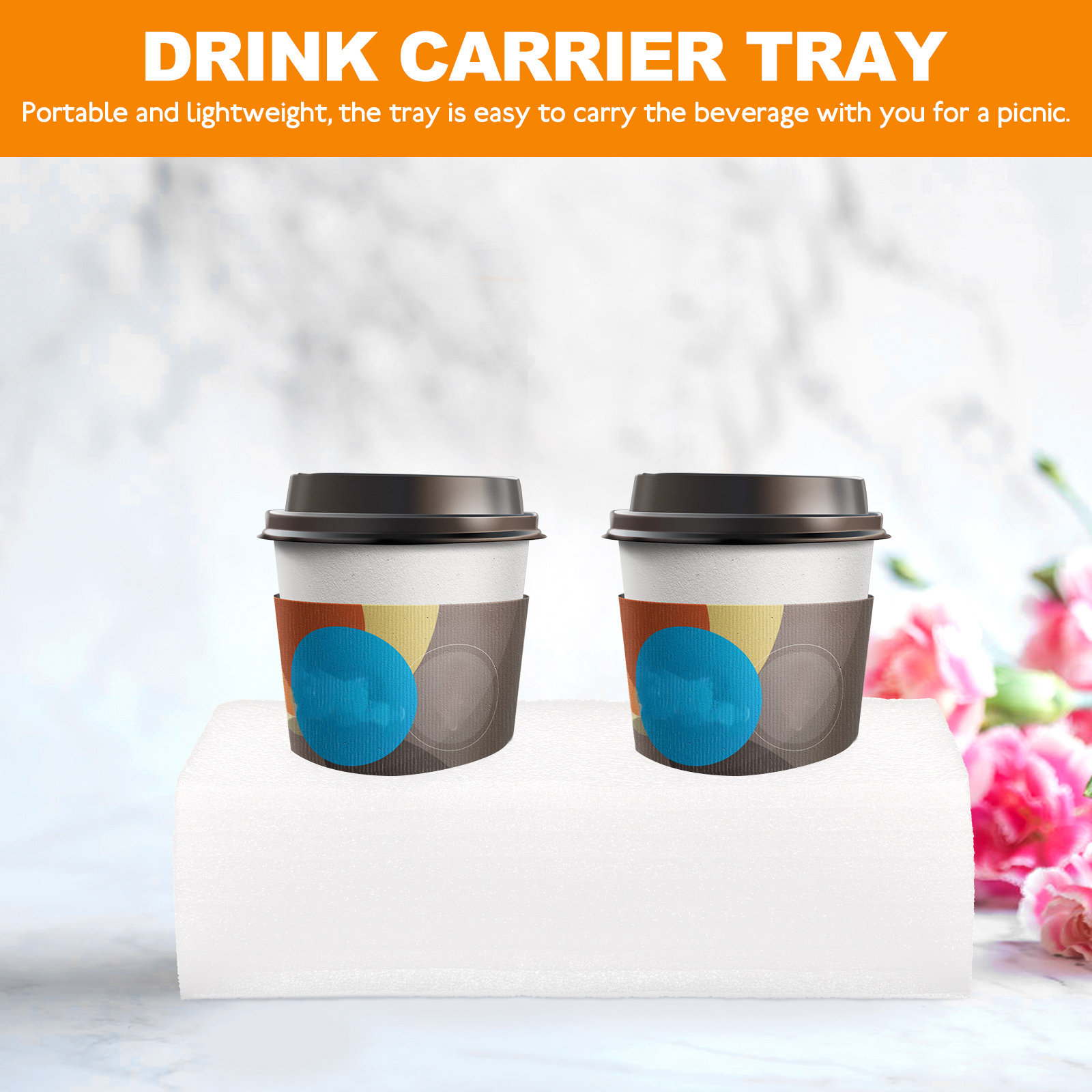 2Pcs Cup Holder Trays 2-Hole B - Coffee Tea Holders reseña y precio