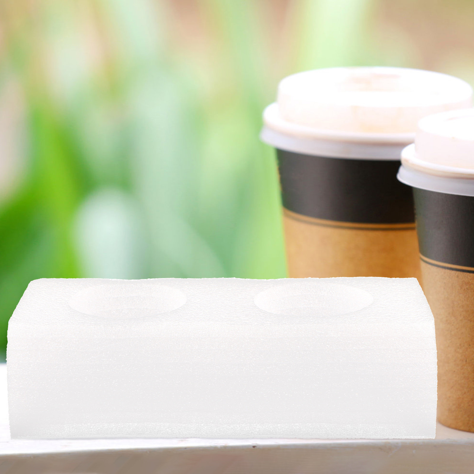2Pcs Cup Holder Trays 2-Hole B - Coffee Tea Holders reseña y precio