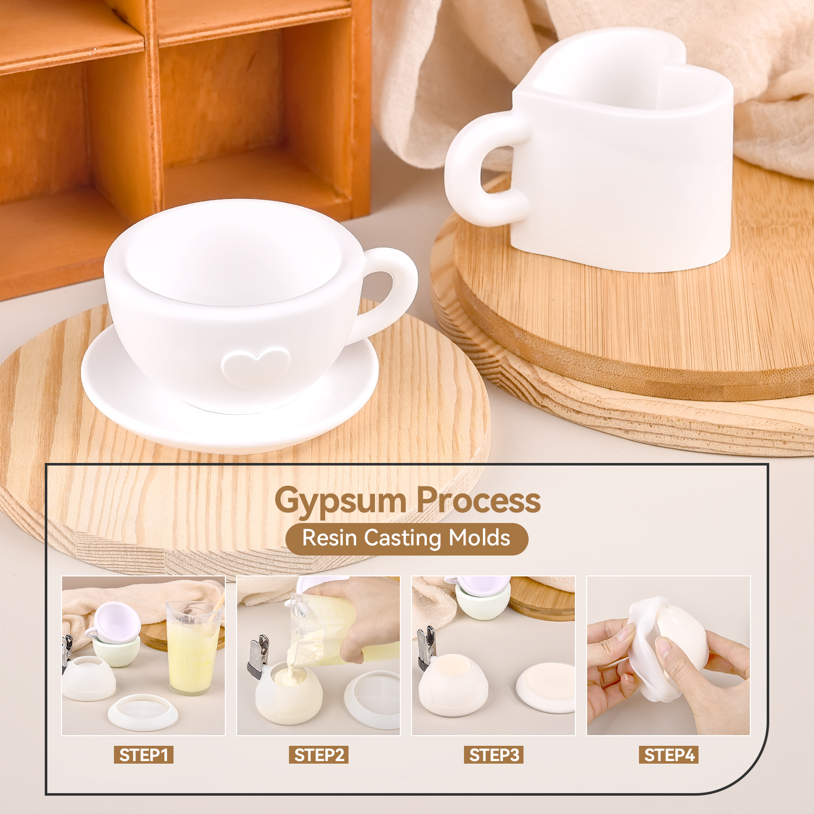 3D Tea Cup Love Silicone Mold  - Coffee Tea Love reseña y precio