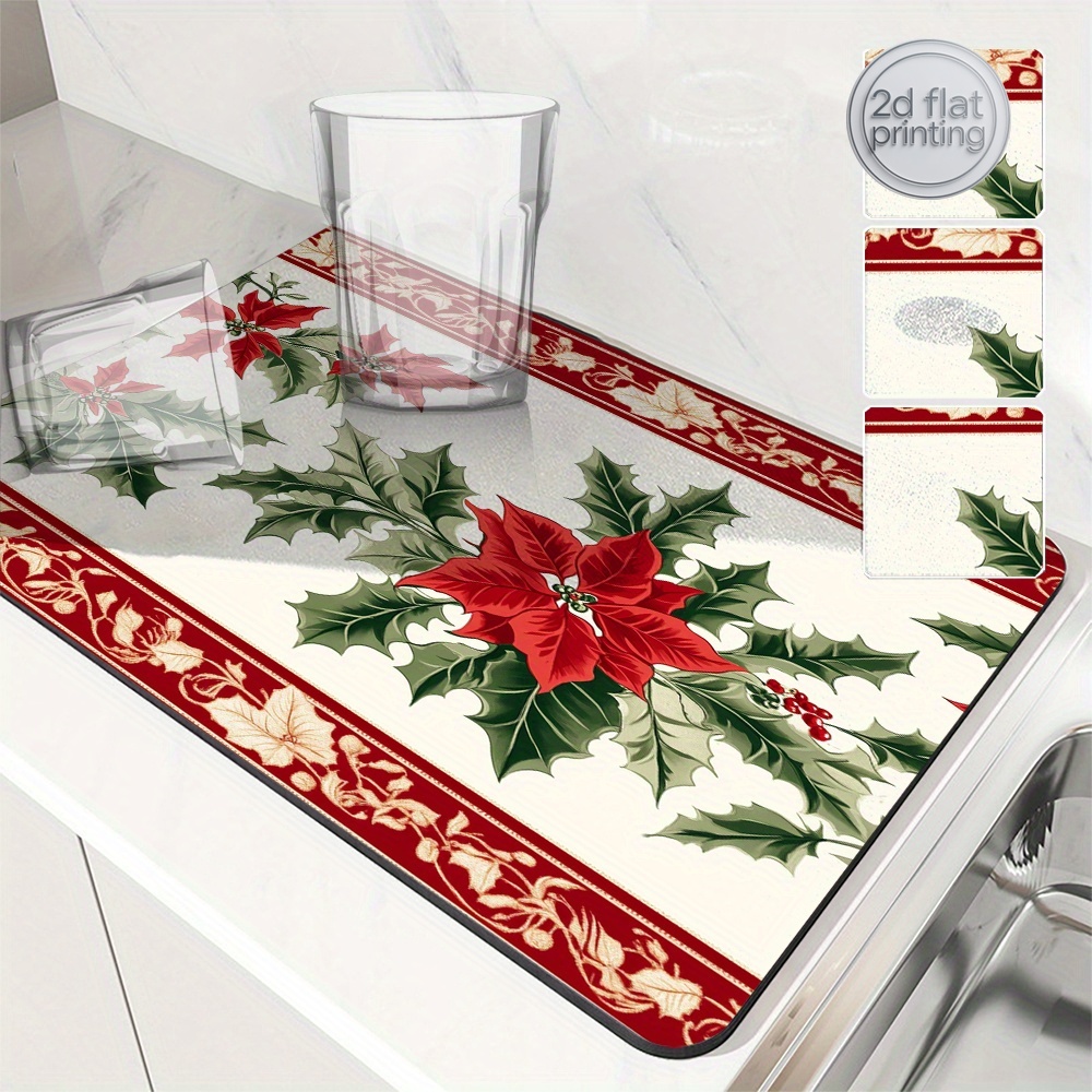 1pc Christmas Poinsettia Holly - Tea Coffee Utensils reseña y precio