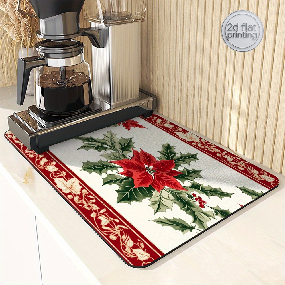 1pc Christmas Poinsettia Holly - Tea Coffee Utensils reseña y precio