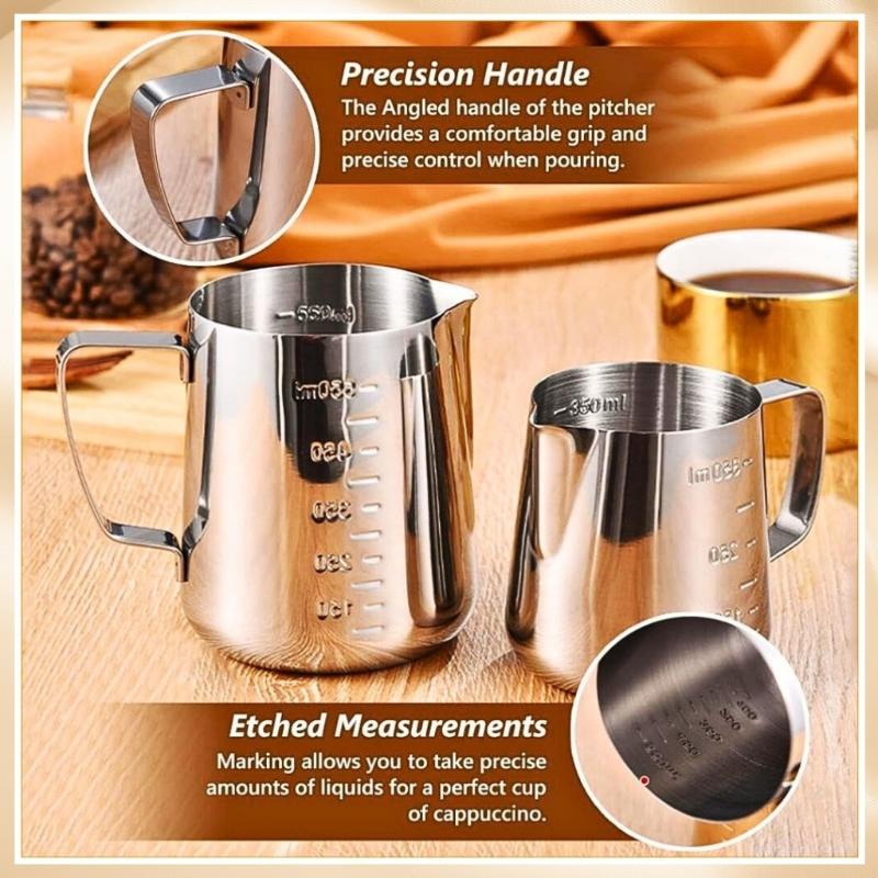 Milk Frothing Pitcher Stainles - Barista Milk Jug reseña y precio