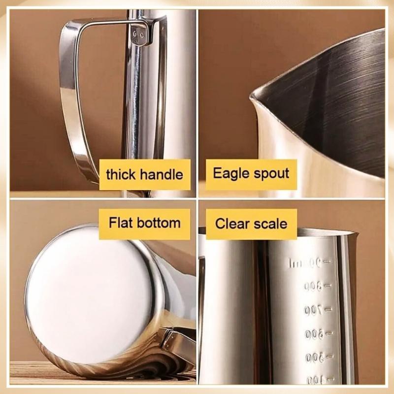 Milk Frothing Pitcher Stainles - Barista Milk Jug reseña y precio