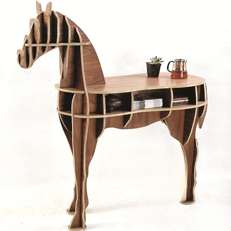 Creative Wooden Horse Tea Coff - Coffee Tea Library reseña y precio