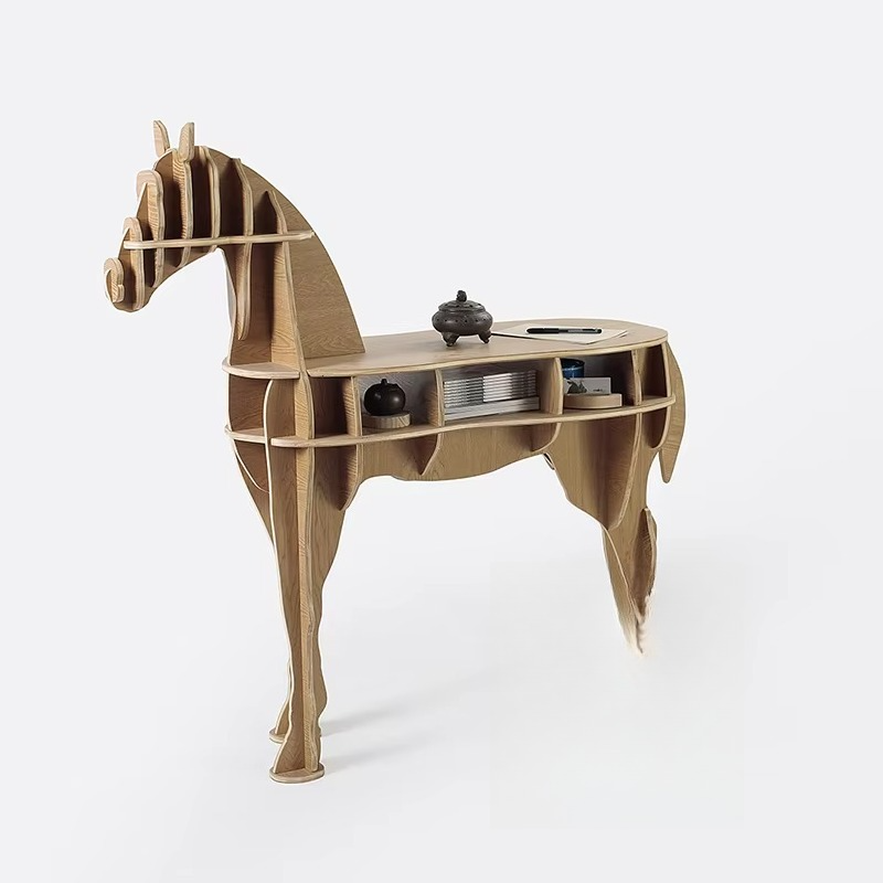 Creative Wooden Horse Tea Coff - Coffee Tea Library reseña y precio