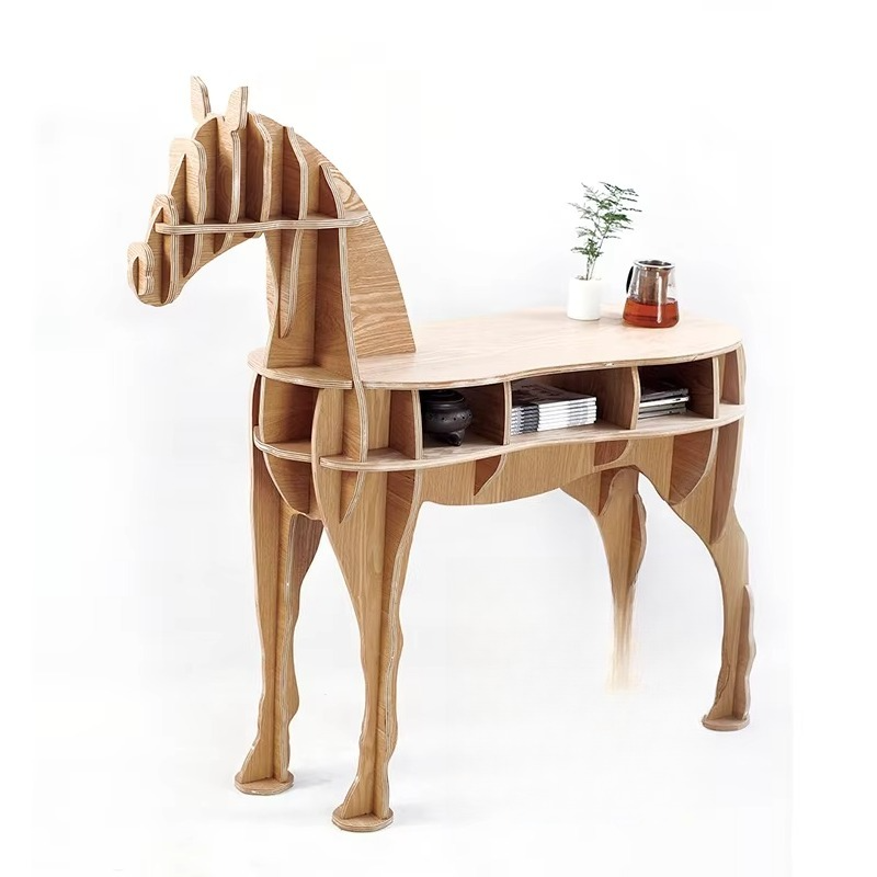 Creative Wooden Horse Tea Coff - Coffee Tea Library reseña y precio