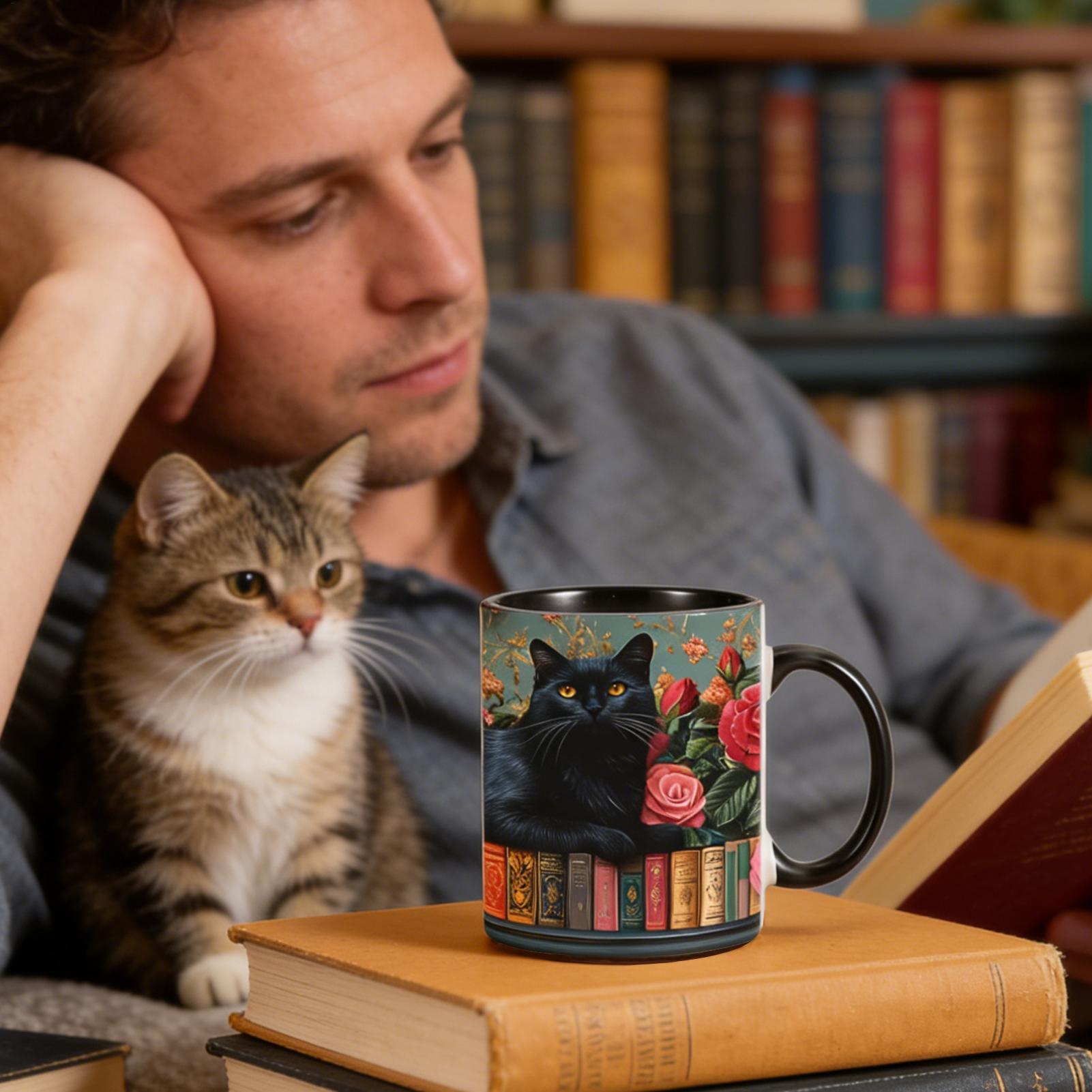 Mug For Coffee Cat Theme Heat- - Coffee Tea Library reseña y precio
