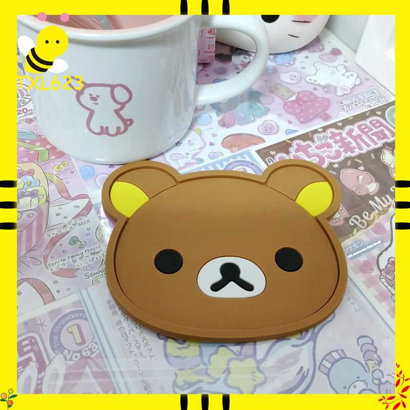 Rilakkuma Silicone Cup Coaster - Coffee Tea Pictures reseña y precio