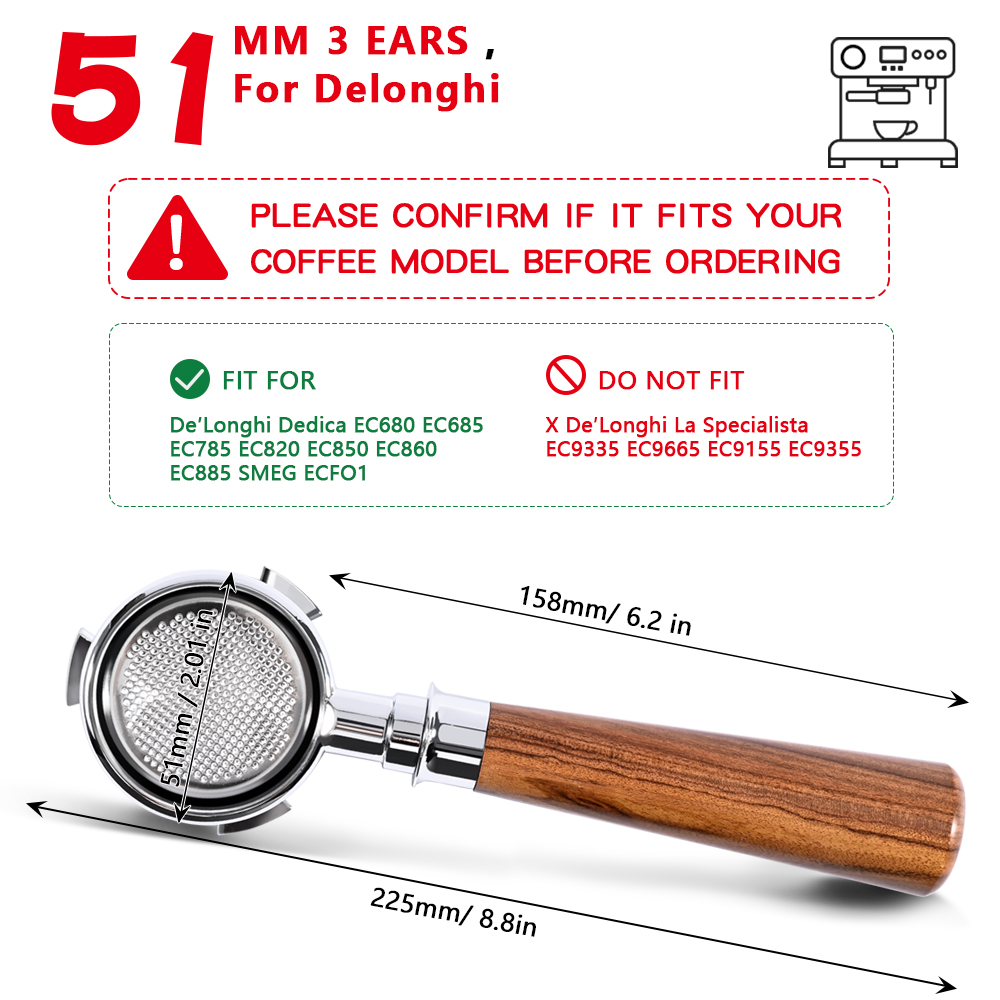 51mm Coffee Bottomless Portafi - Coffee And Tea Filter reseña y precio