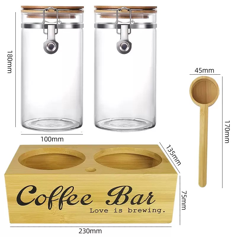 Coffee Storage Jars 2 Pack wit - Coffee Tea And Bean reseña y precio