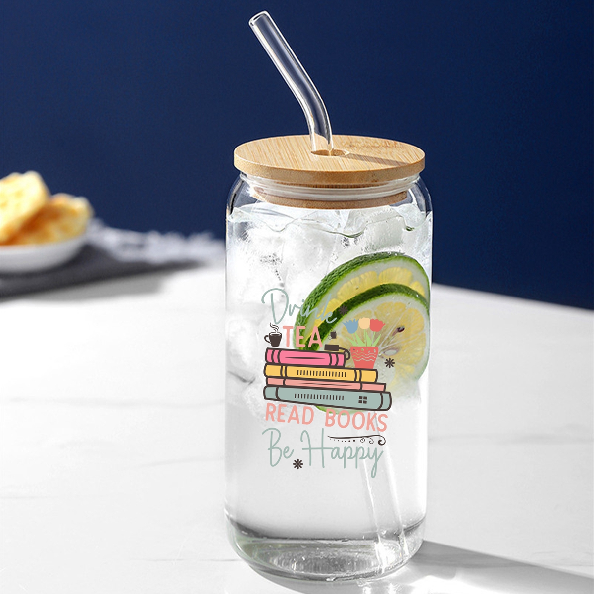 1pc Drink Tea Read Books Be Ha - Coffee Tea Library reseña y precio