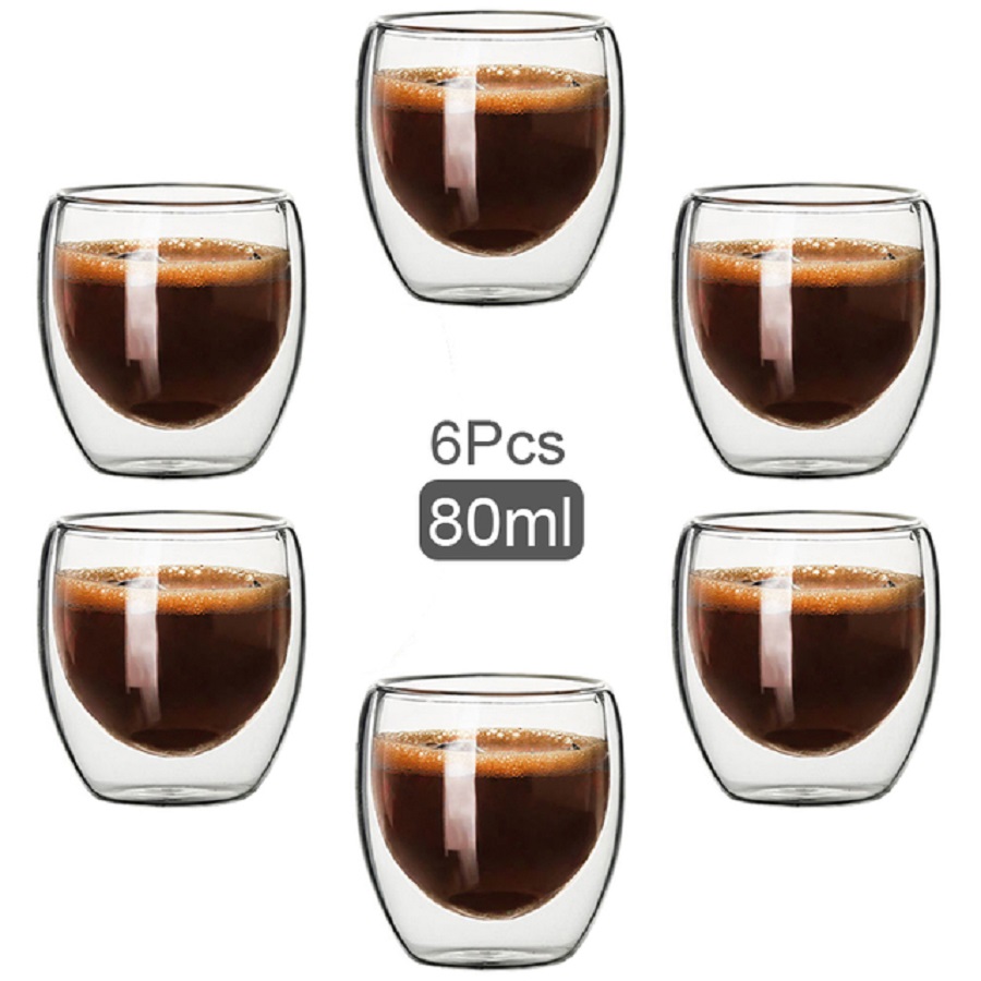 Double Walled Glass Coffee Mug - Tea Coffee Pot Set reseña y precio