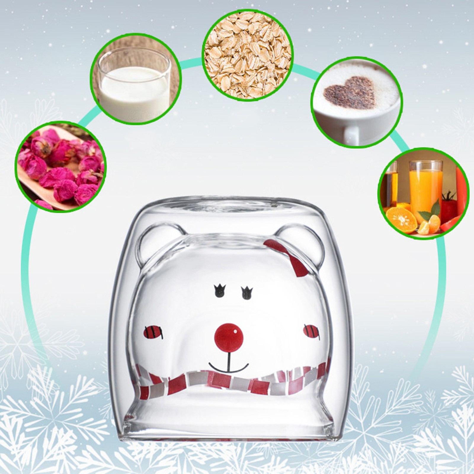 Lovely Glass Mugs Bear Cat Dog - Coffee Tea Love reseña y precio