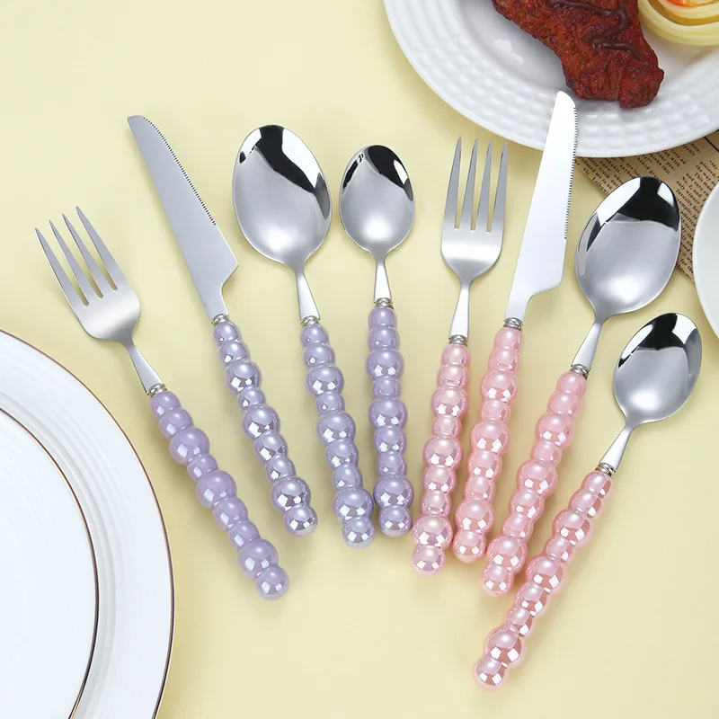4Pcs Gold Dinnerware Set Stain - Tea Coffee Utensils reseña y precio