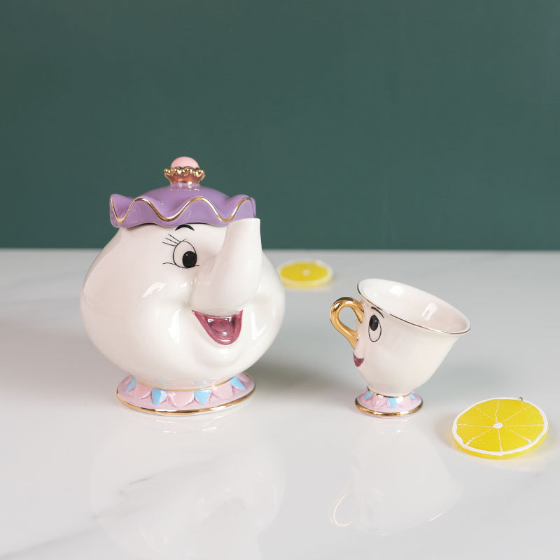 Hot Teapot Cartoon Beauty And  - Tea Coffee Pot Set reseña y precio
