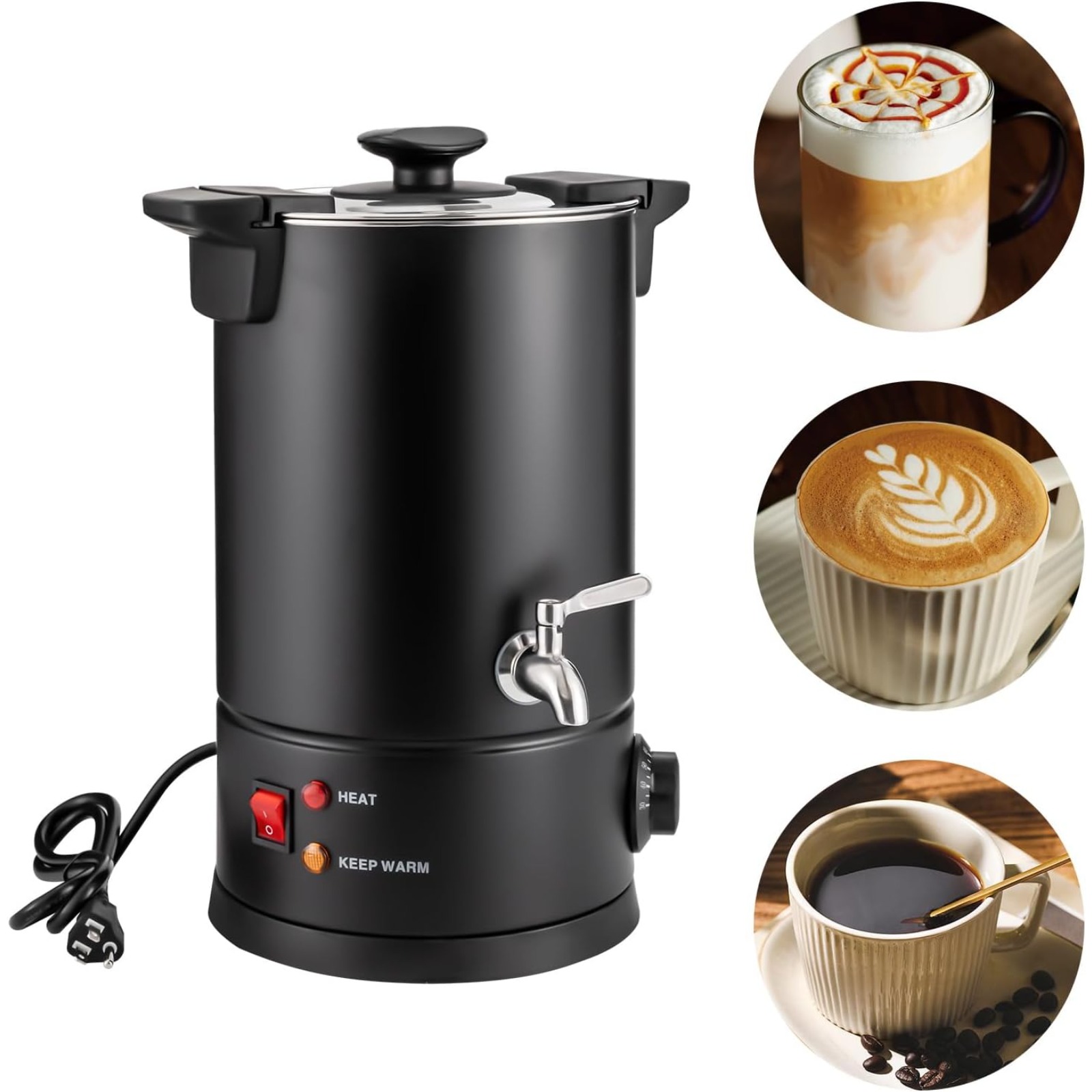 8L Stainless Steel Coffee Urn, - Coffee Tea Urn reseña y precio