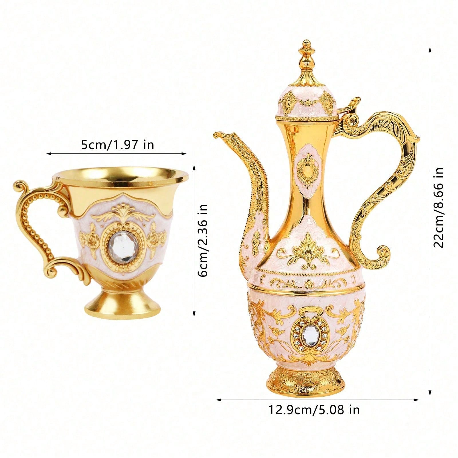 Vintage Turkish Tea Set with C - Tea Coffee Pot Set reseña y precio