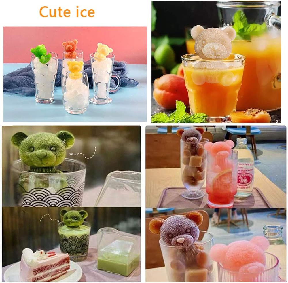 1~6Pcs Ice Bear Mold 3D Bear S - Coffee Tea Love reseña y precio