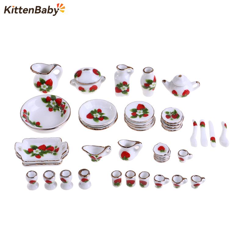 1 Set 1:12 Miniature Doll Hous - Tea Coffee Pot Set reseña y precio