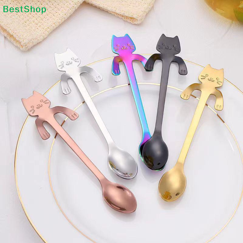 ☪Stainless Steel Cute Cat Hang - Coffee Tea Love reseña y precio