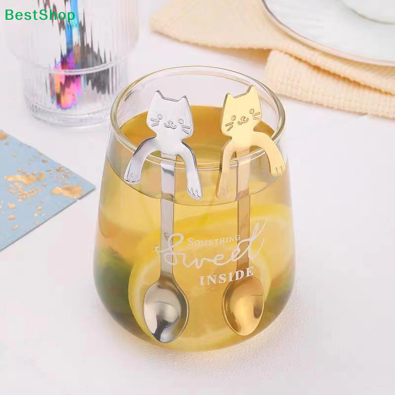 ☪Stainless Steel Cute Cat Hang - Coffee Tea Love reseña y precio