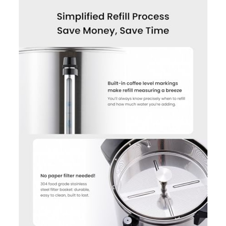 120 Cup Commercial Coffee Urn  - Coffee Tea Urn reseña y precio