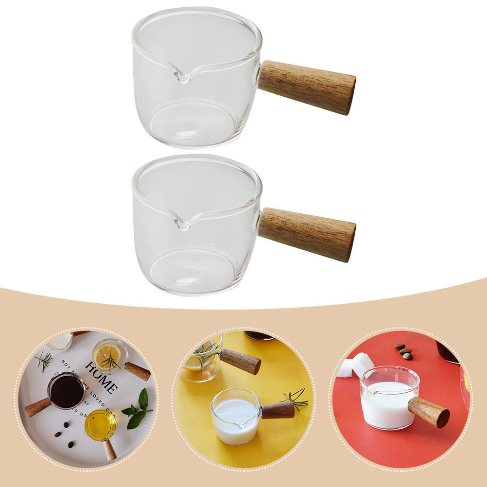 2Pcs Glass Milk Cups Premium T - Barista Milk Jug reseña y precio