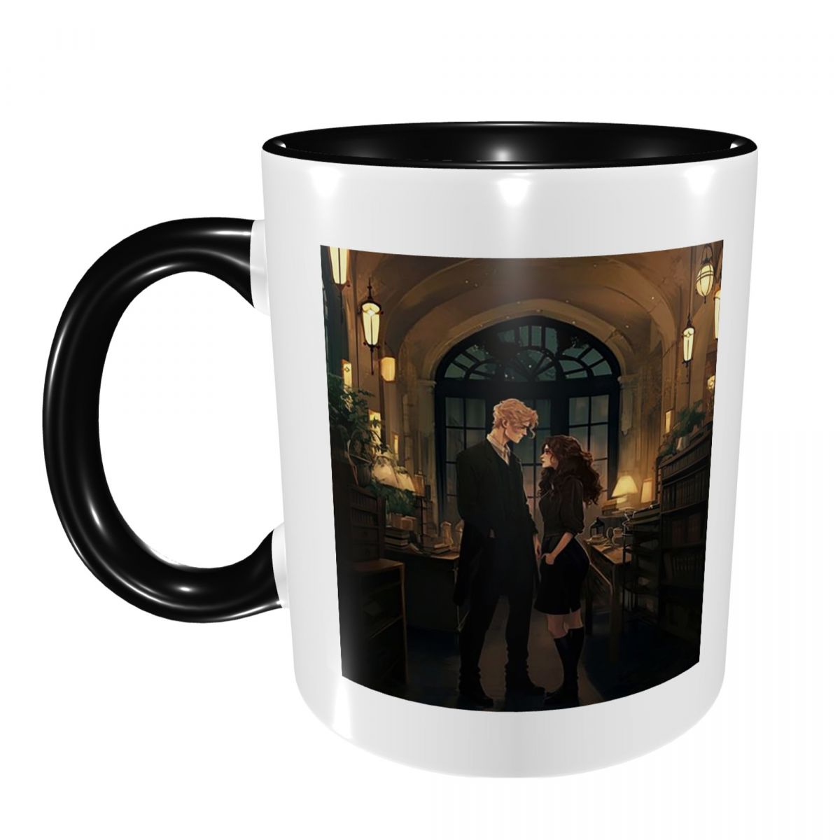 Dramione At The Library Mug Fu - Coffee Tea Library reseña y precio