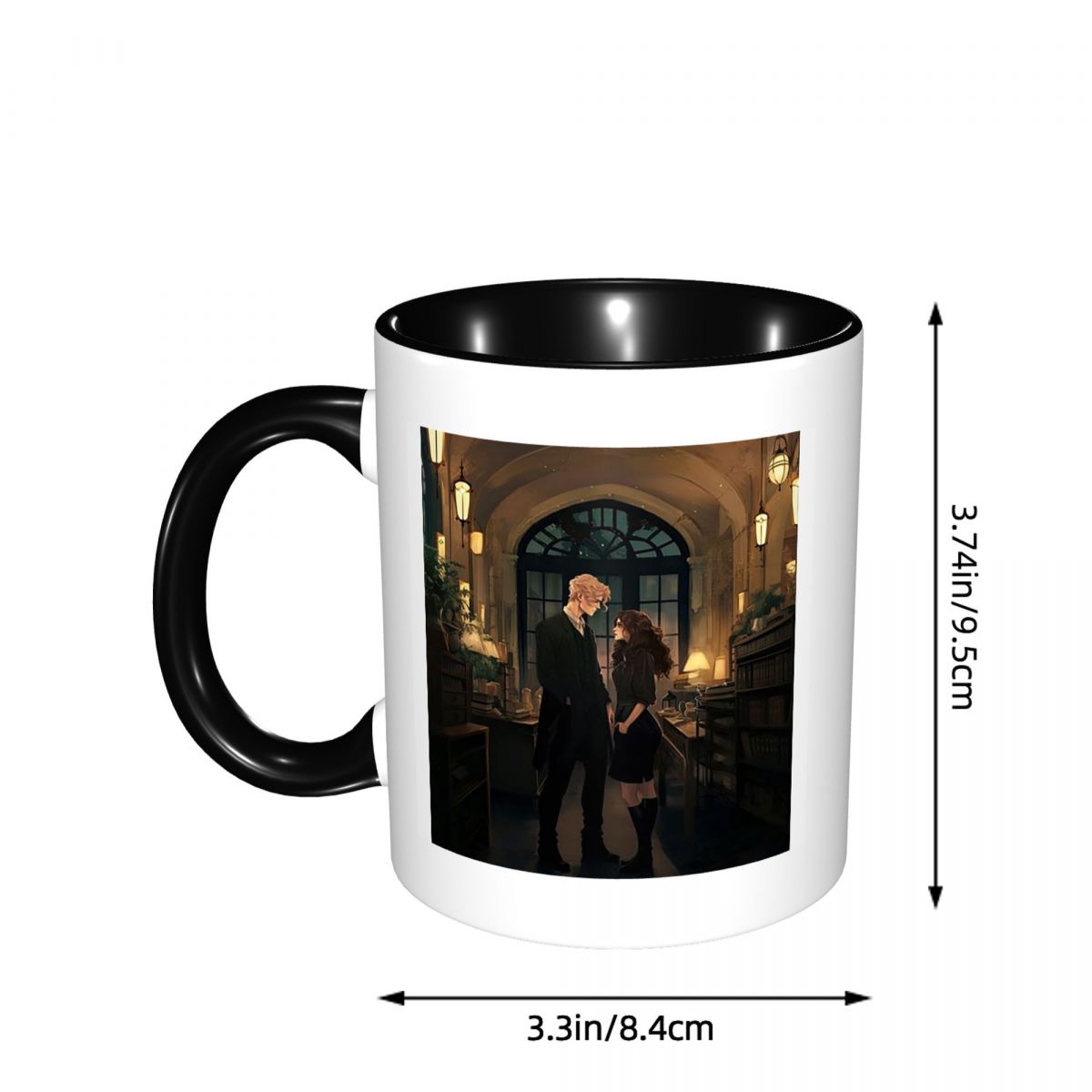 Dramione At The Library Mug Fu - Coffee Tea Library reseña y precio