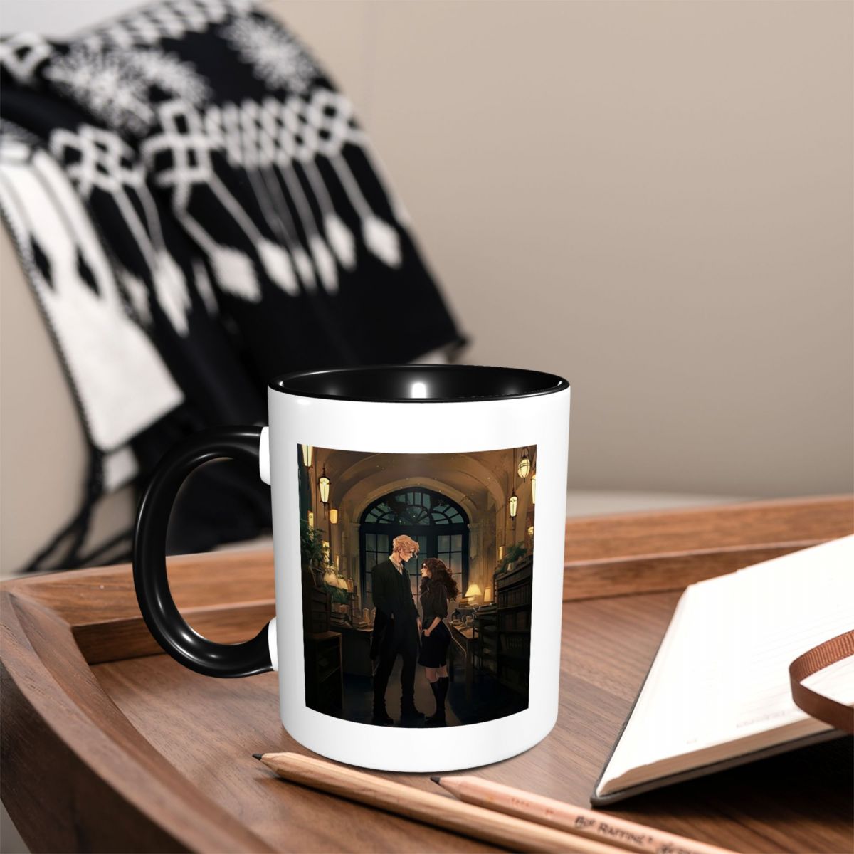 Dramione At The Library Mug Fu - Coffee Tea Library reseña y precio