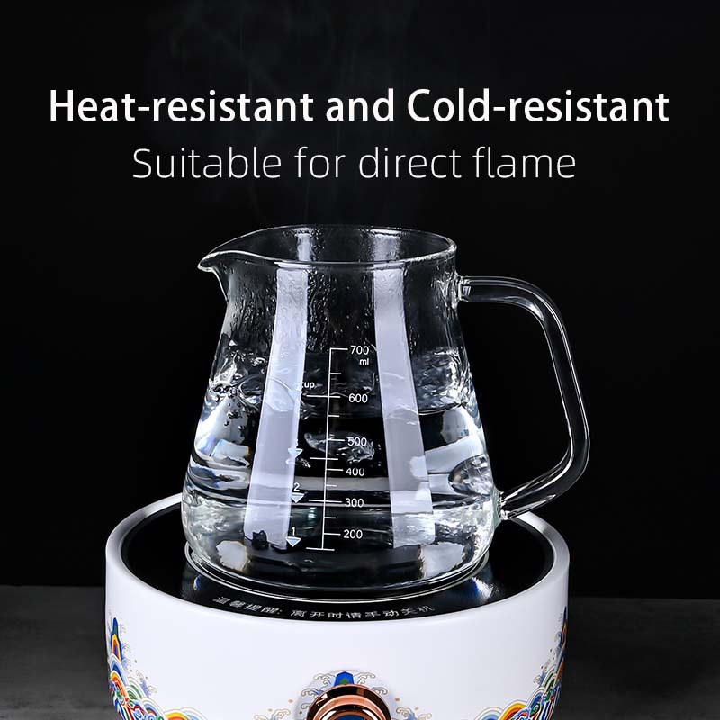 New High Borosilicate 700ml  G - Tea Coffee Pot Set reseña y precio