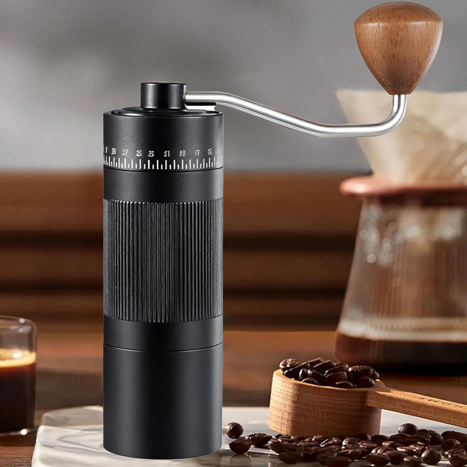 Manual Coffee Bean Grinder, Po - Burr Hand Grinder reseña y precio
