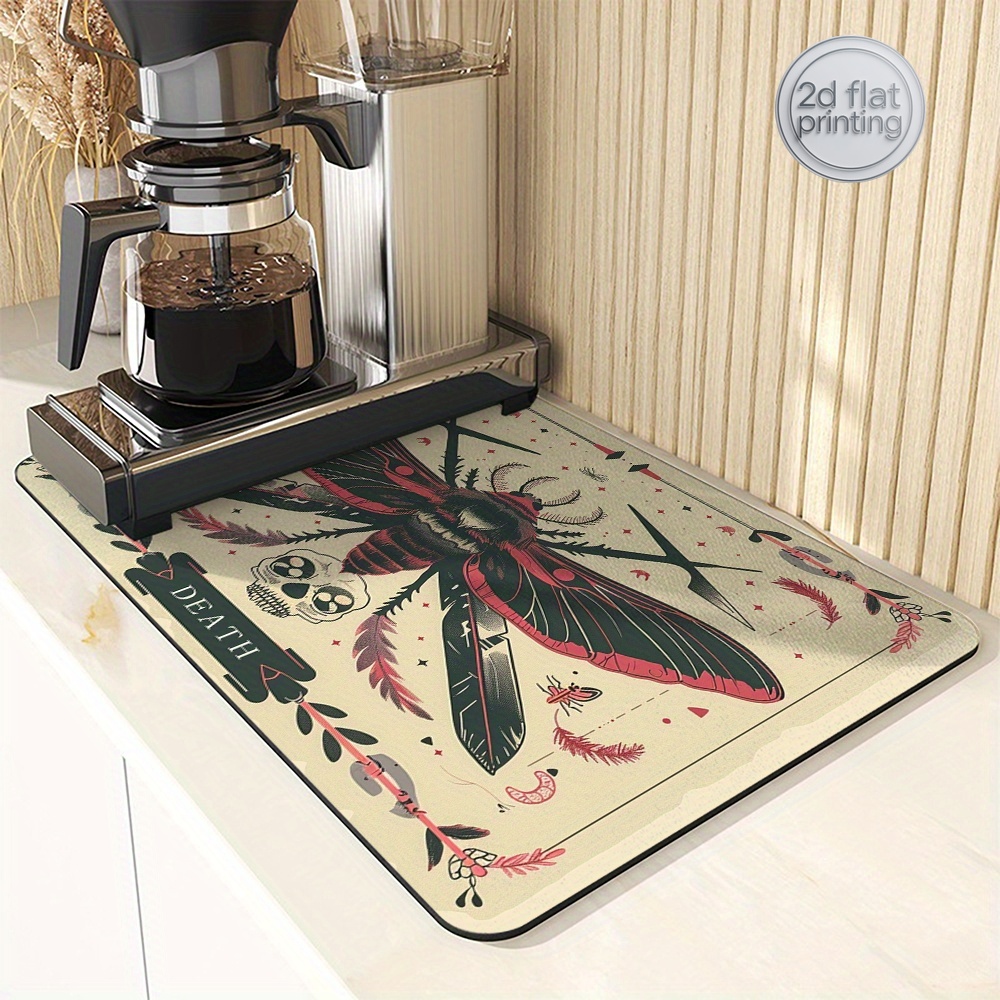 1pc  Card Moth Skull Gothic Ab - Tea Coffee Utensils reseña y precio