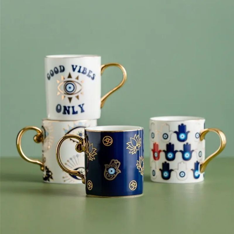 Blue Eye Coffee Cup Devil's Ey - Coffee Tea Pictures reseña y precio