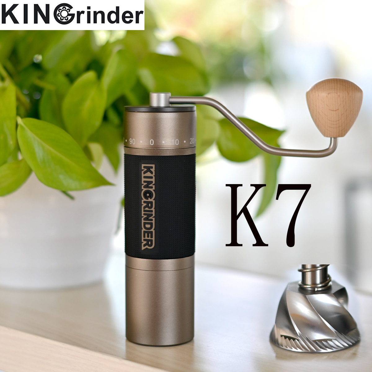 Kingrinder K7 manual coffee gr - Burr Hand Grinder reseña y precio